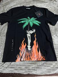 T-Shirt Palm Angels Burning Skeleton Tee