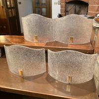 Quattro applique veletta in vetro di Murano