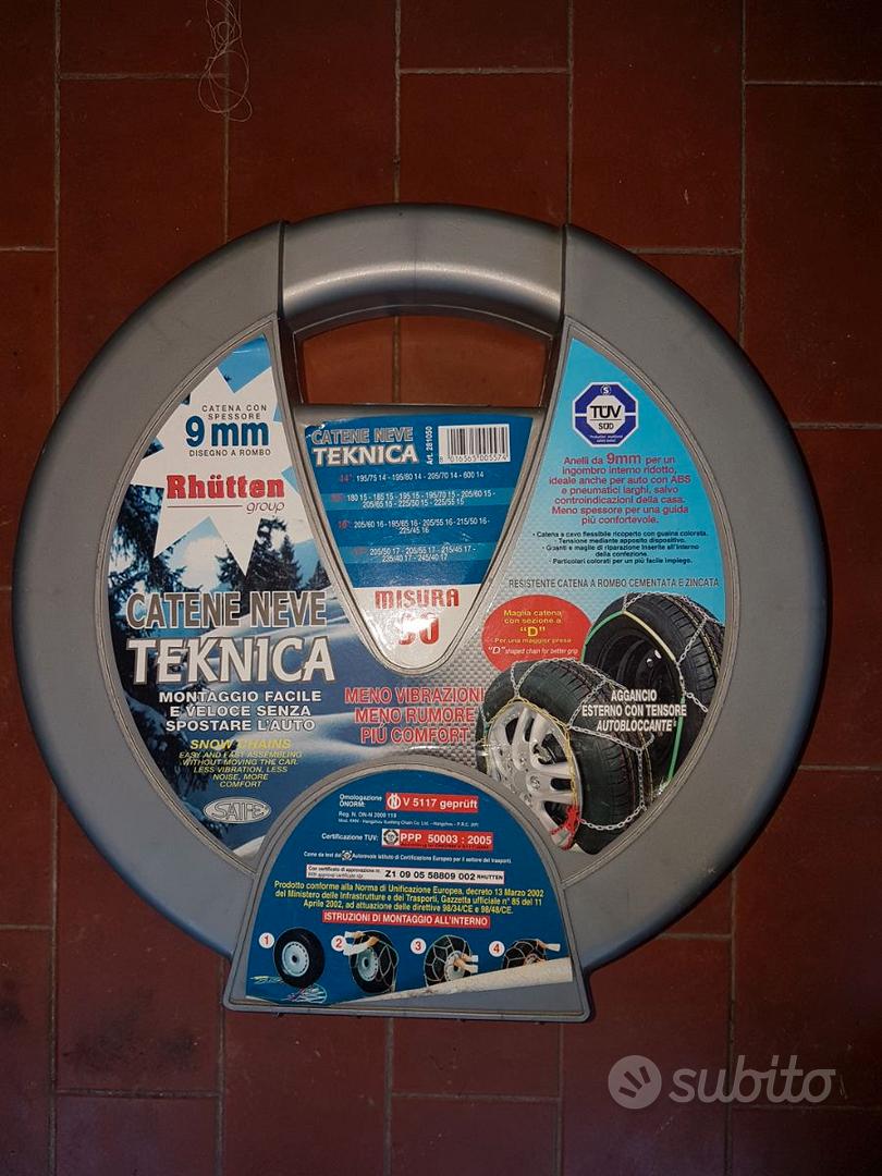 Catene da neve a rombo spessore 9mm per auto pneumatico 215/55R17