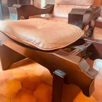 Poltrona con poggiapiedi Ussaro Luciano Frigerio