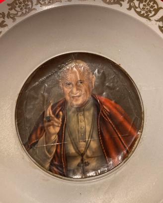 Piatto da muro vintage Papa Giovanni XXIII