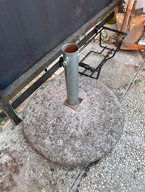Base ombrellone in cemento + ombrello (scheletro)