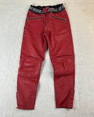 Pantalone in pelle Dainese da moto vintage 48