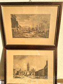 Coppia di stampe vintage. 