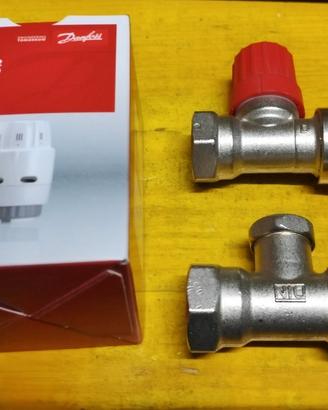4 KIT valvola / detentore / termostatica  DANFOSS 