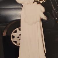 Abito da sposa invernale color bianco avorio