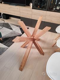 piede per tavolo in legno