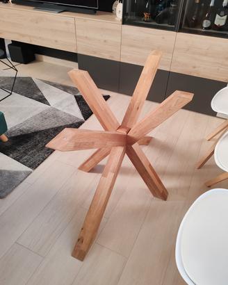 piede per tavolo in legno