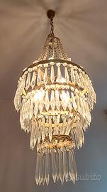 lampadario 3 lampadine vintage