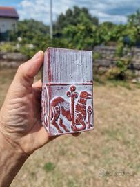 vasetto in ceramica motivi paleocristiani