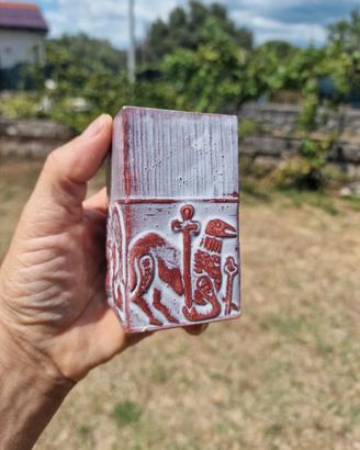vasetto in ceramica motivi paleocristiani