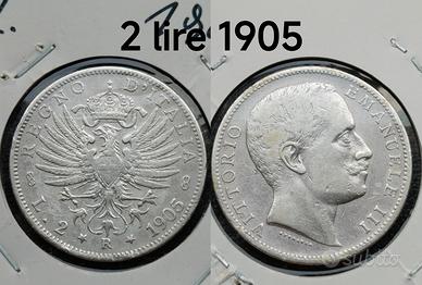 2 lire 1905 Regno 45€