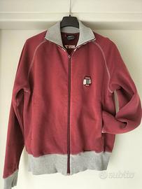 ADIDAS 1949 felpa con zip unisex bordeaux e bordi