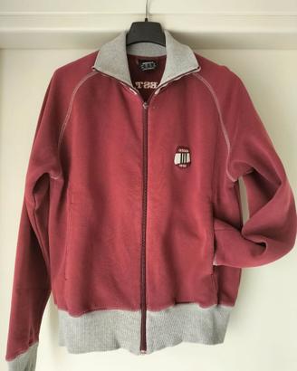 ADIDAS 1949 felpa con zip unisex bordeaux e bordi