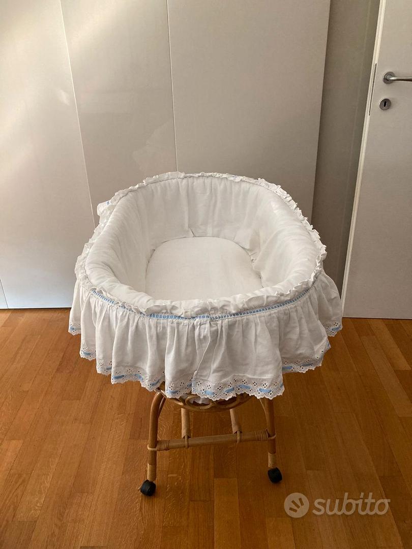 Culla neonato in vimini con o senza rivestimento - Tutto per i bambini In  vendita a Milano