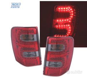 FANALI A LED JEEP GRAND CHEROKEE 99-05 ROSSO AFFUM