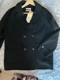 Kontatto - Cappotto nero di lana xs/s oversize