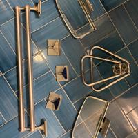 Accessori bagno ottone cromato design anni 60