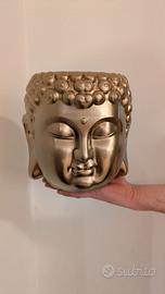 vaso contenitore  testa di budda