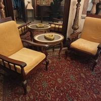 coppia di poltrone in velluto