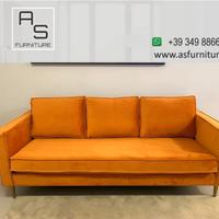 Divano design 3 posti velluto 200cm Florence Knoll