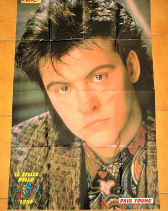Poster "Paul Young e Eros Ramazzotti" anno 1986
