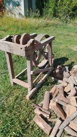 Arrotino antico manuale di legno