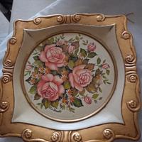 vassoio o quadro via veneto dipinto a mano 