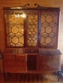 Mobile bar vetrina modernariato stile Giorgio III