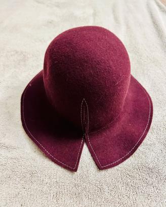 Cappello Cloche Bordeaux