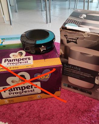 Pannolini Pampers + mangiapannolini + ricarica