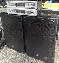 8 diffusori Devine 15 pollici 400 watt e finali 