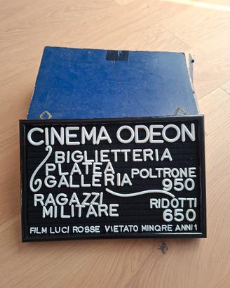 listino prezzi cinema anni 70 vintage