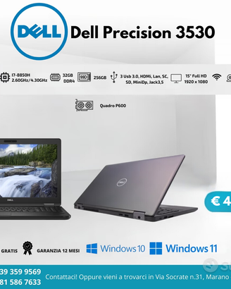 Dell Precision 3530 i7 32Gb DDR4 256 Gb SSD -  15"