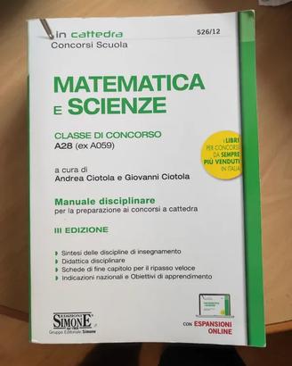 Libro concorso docenti, Matematica e Scienze A028