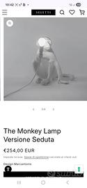 lampada seletti bianca scimmia
