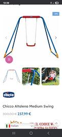 Altalena bambini da giardino Chicco