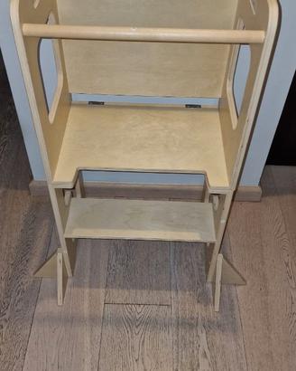 Torre Montessori in legno per bambini, 3 in 1