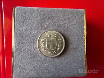 Moneta 5 Franchi Svizzera 1966