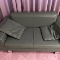 Divano in pelle verde