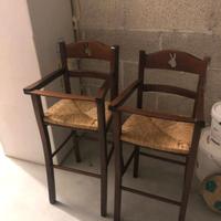 coppia di sedioline per bimbi 