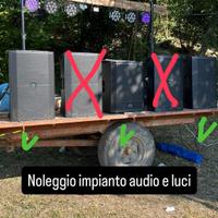 Noleggio impianto audio e luci