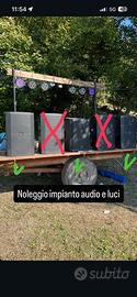 Noleggio impianto audio e luci