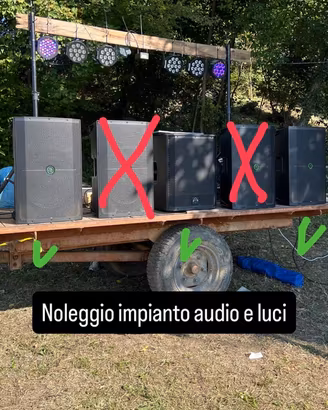 Noleggio impianto audio e luci