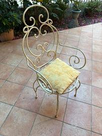 Sedie ferro battuto