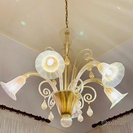 Lampadario murano Mazzuccato 5 bracci