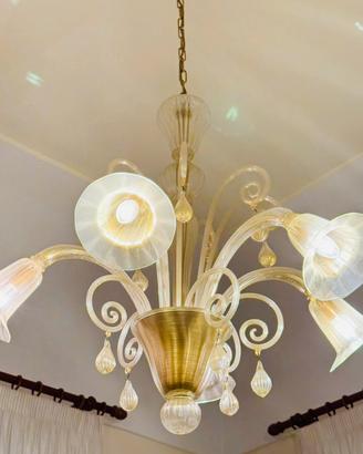 Lampadario murano Mazzuccato 5 bracci