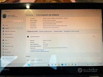 Lenovo Yoga i3 8gb SSD 256 gb poco trattabile