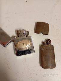 lotto Accendino zippo e accendino antico ottone