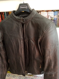 Giacca in pelle da moto donna